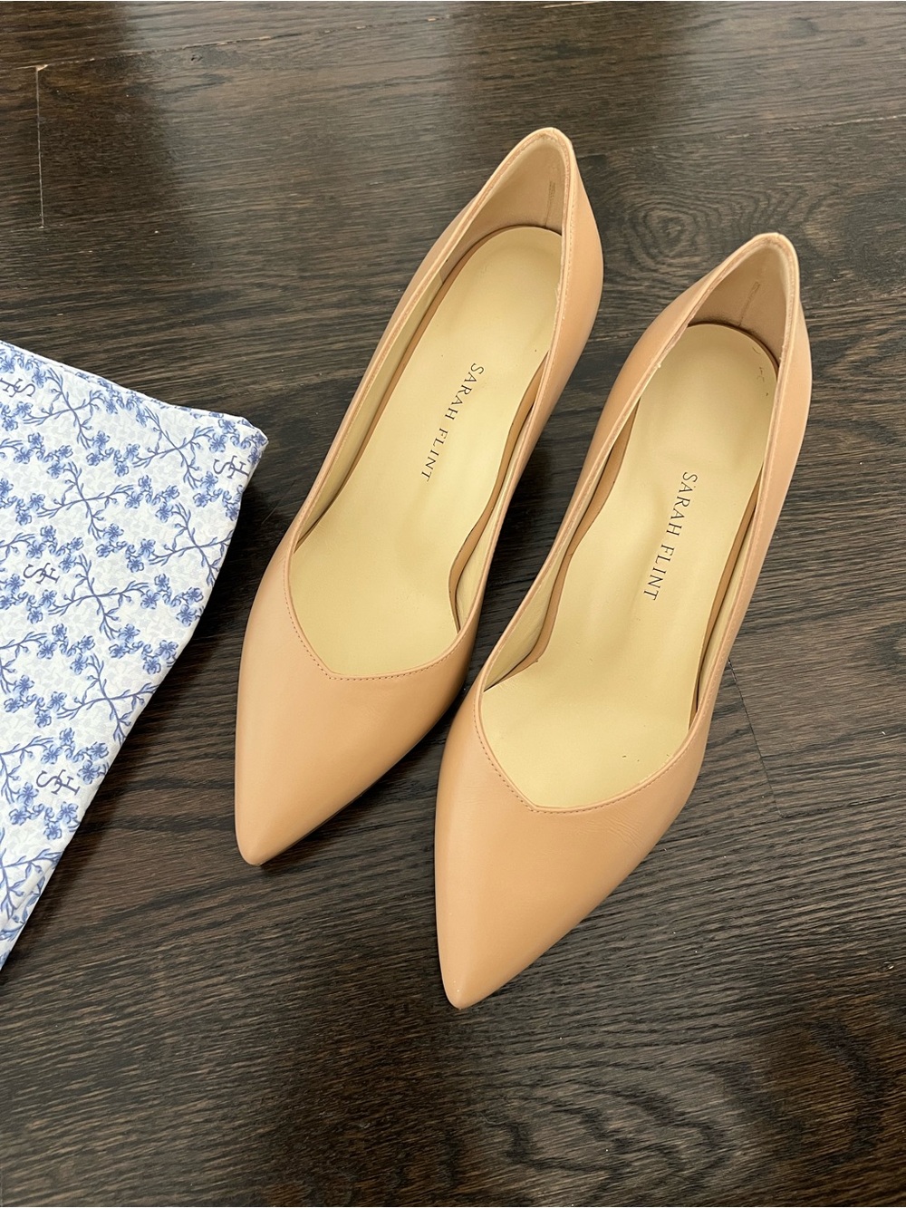 [Never Worn] Sarah Flint Perfect Kitten Pump 50 in Sand Calf Sz US 7 (IT37)